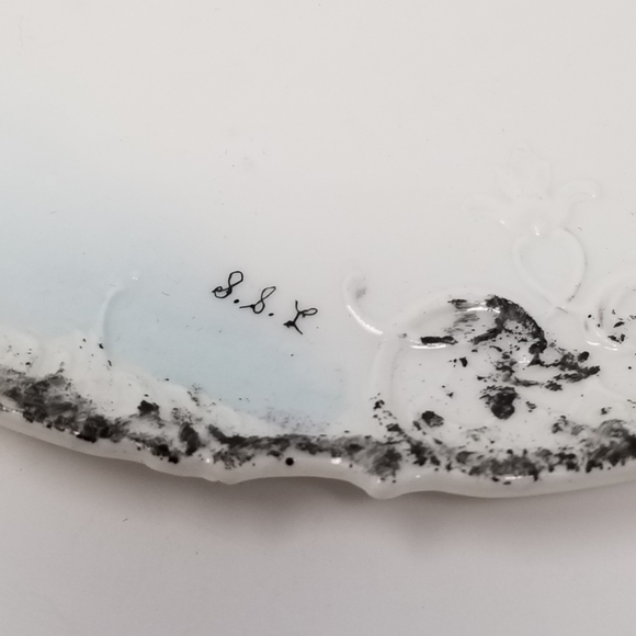 Porcelain? 8Inch Plate Signed Dog Sketch Portrait - Picture 6 of 16